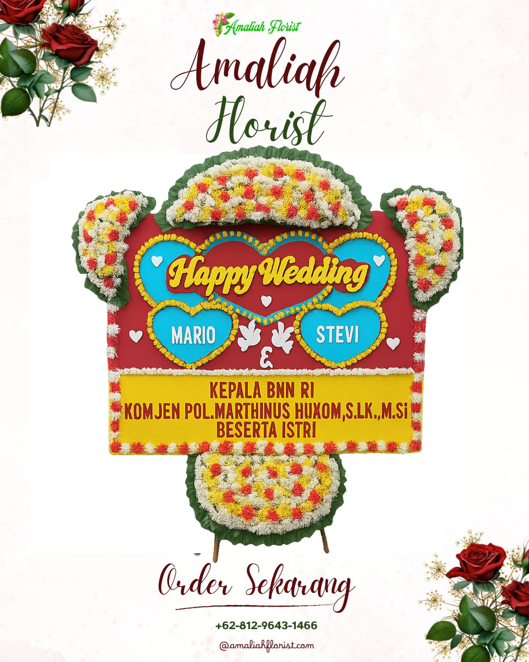 Papan Bunga Pernikahan Muko Muko